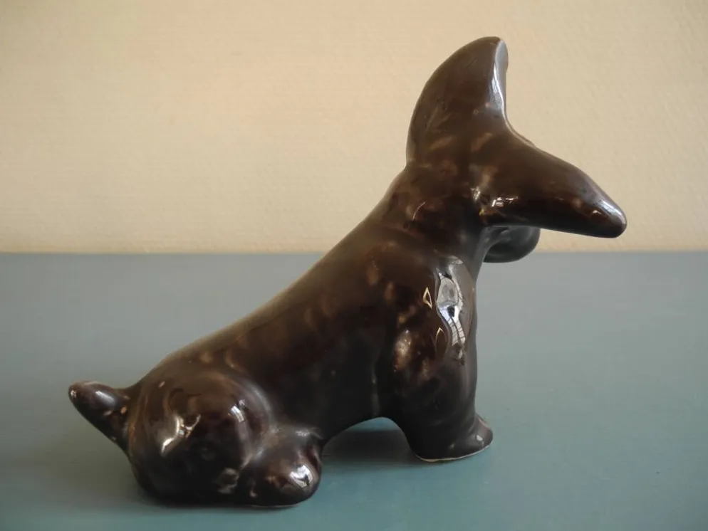 Chien en céramique, années 50