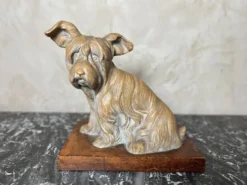 Chien terre cuite Signé R.Pollin