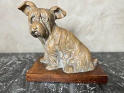 Chien terre cuite Signé R.Pollin