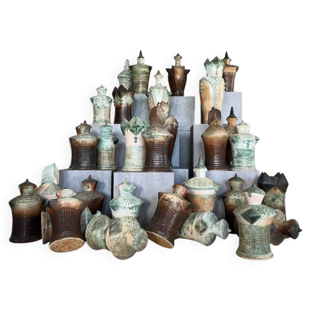 Échiquier en céramique XXL (40-80 cm) par Maria Kenarova