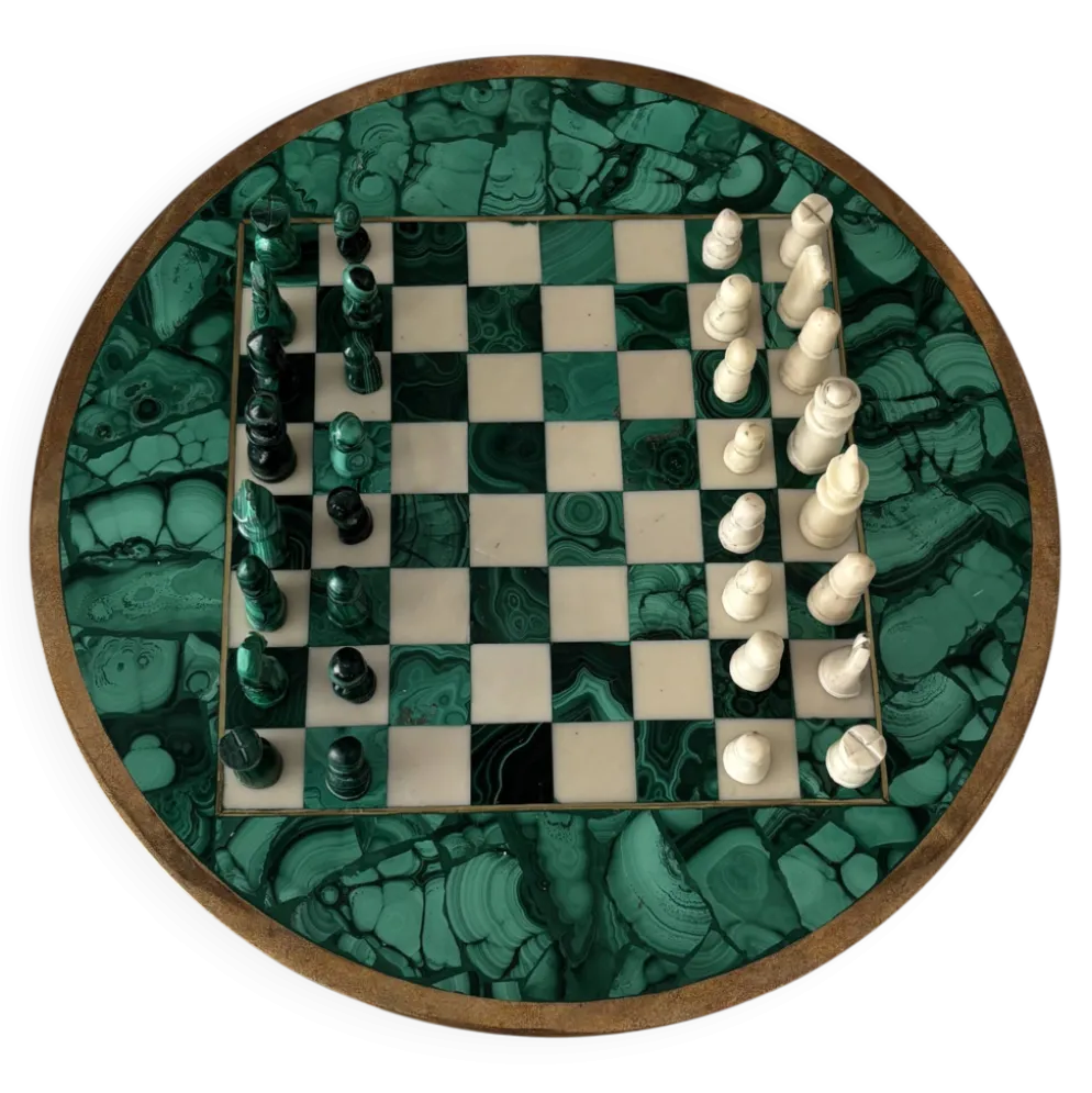Échiquier en malachite et en ébène