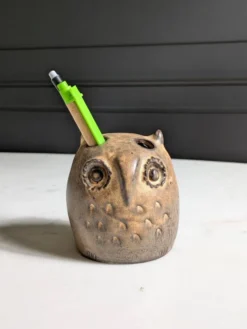 Chouette en céramique