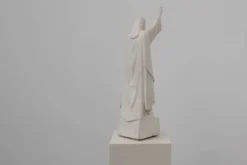 « Christ Roi dans notre maison » Statue en plâtre, Belgique, vers 1920