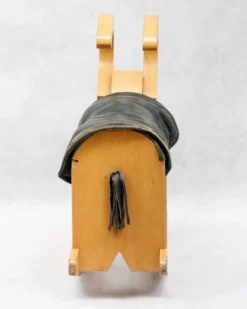 Chèvre à bascule en bois vintage des années 1960