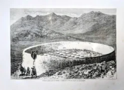 Cimetière guèbre près de Téhéran, Iran. Imprimée en 1866.