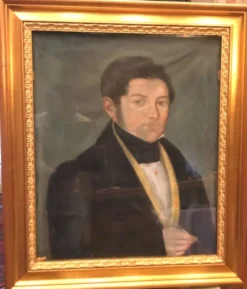 École française du XIXe.portrait de notable.pastel