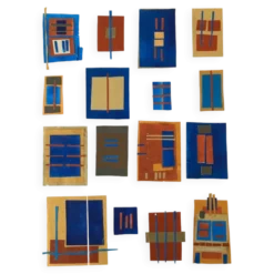 Collage bleu et beige