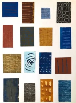 Collage de papier gouaché