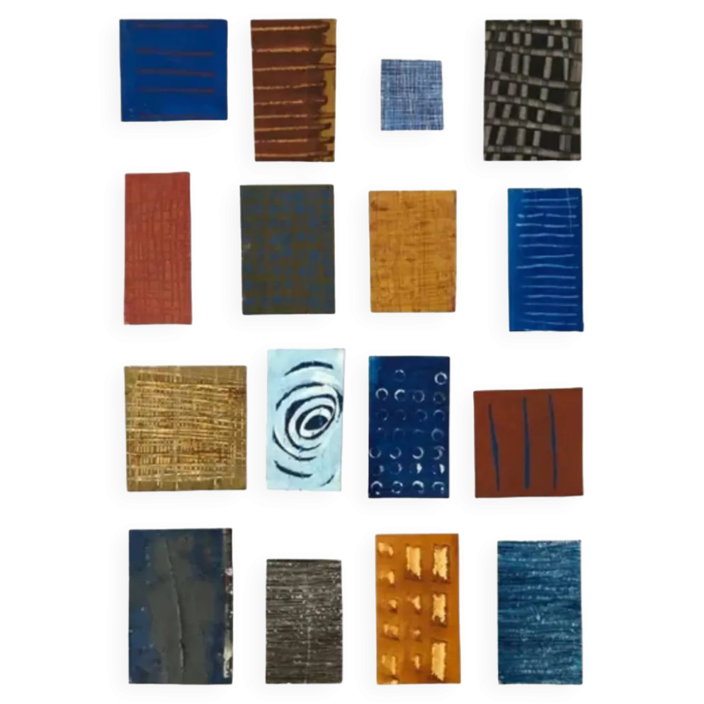 Collage de papier gouaché