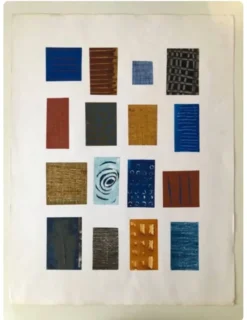 Collage de papier gouaché