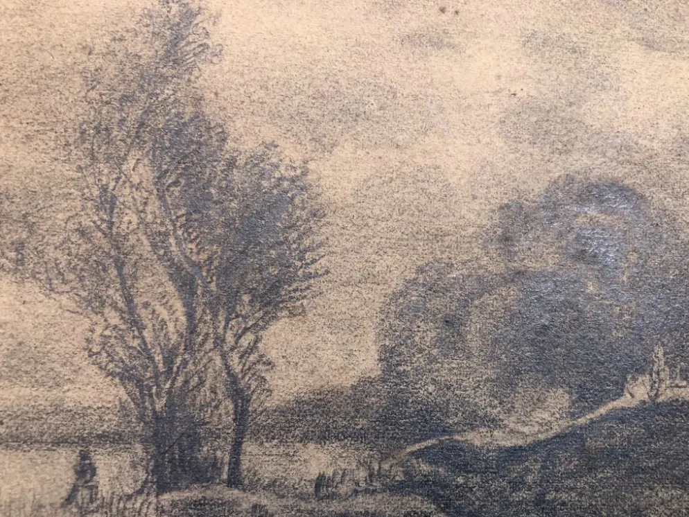 Collage dessins à la mine de plomb et craie blanche 1872