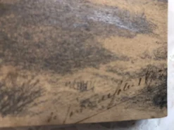 Collage dessins à la mine de plomb et craie blanche 1872
