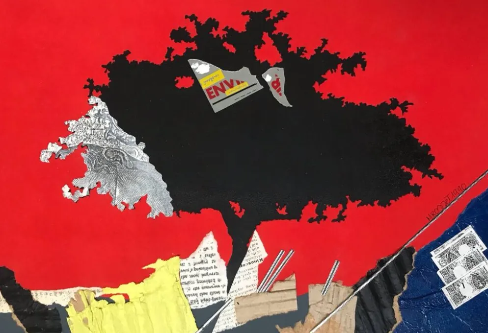 Collage et encre de martine rosset,1949-2011