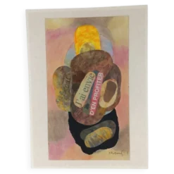 Collage sur carton par fernand rolland (1920-2004)