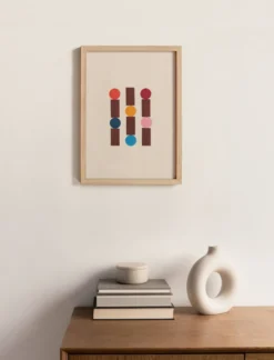 Collage sur papier ancien multicolors signé Eawy