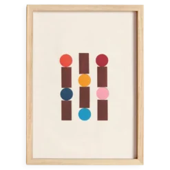 Collage sur papier ancien multicolors signé Eawy