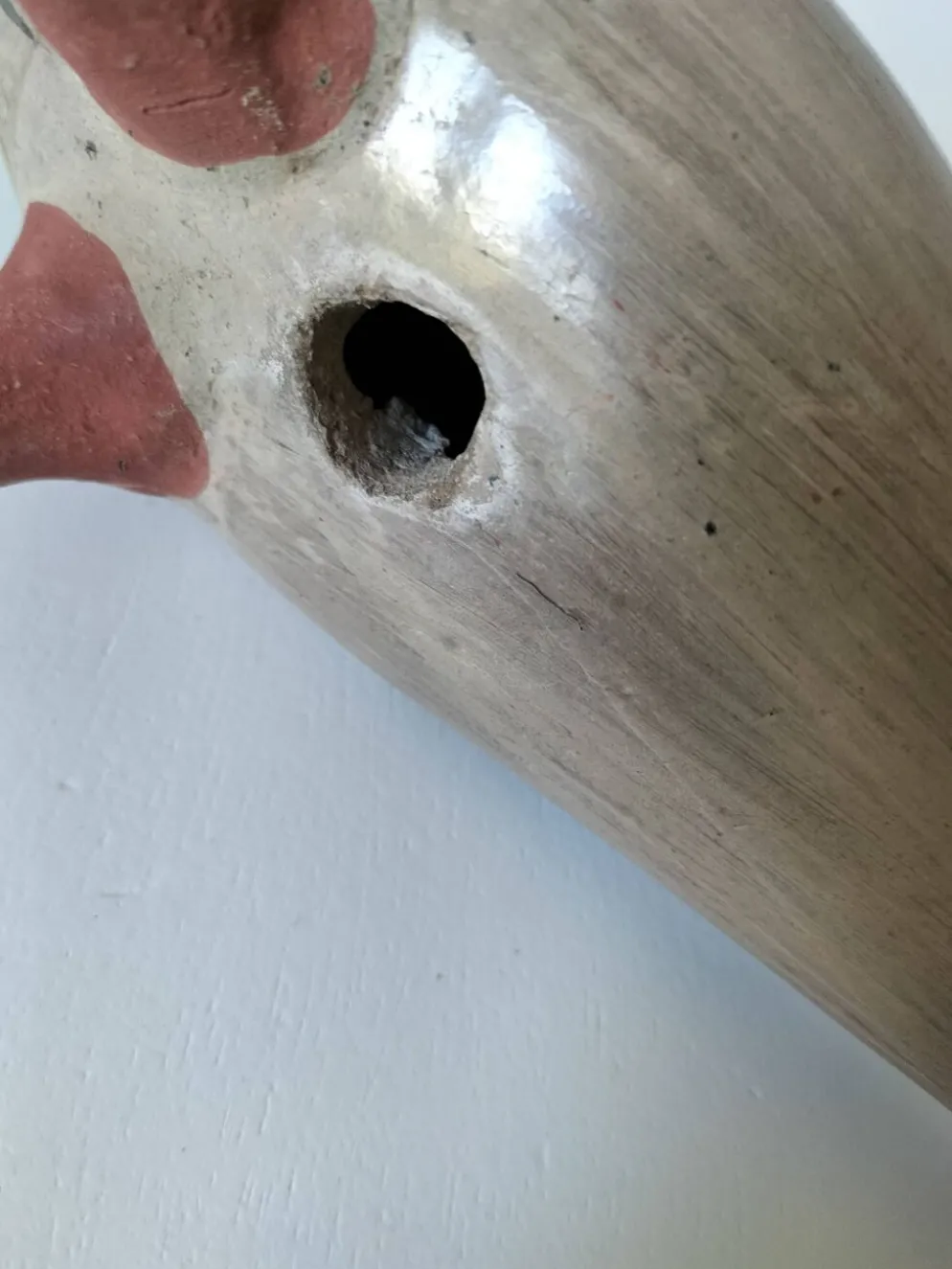 Colombe en céramique du Mexique – Décor au chat nahual