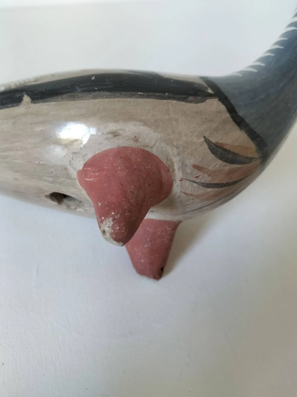 Colombe en céramique du Mexique – Décor au chat nahual