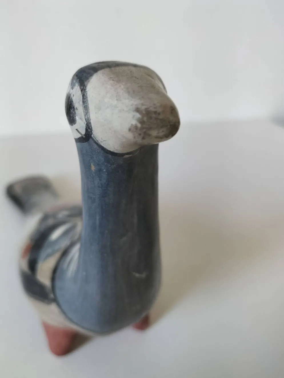Colombe en céramique du Mexique – Décor au chat nahual