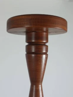 Colonne de support à fleurs vintage en bois tourné