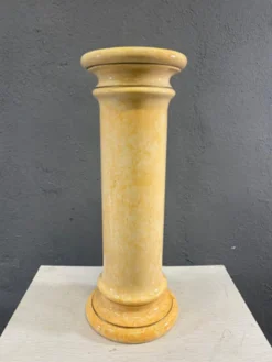 Colonne en céramique émaillée vintage, support d'exposition effet marbre et onyx, 20e siècle