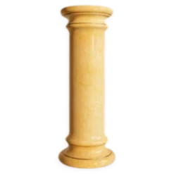 Colonne en céramique émaillée vintage, support d'exposition effet marbre et onyx, 20e siècle