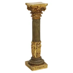 Colonne en résine dorée classique style baroque 20e siècle