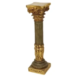 Colonne en résine dorée classique style baroque 20e siècle