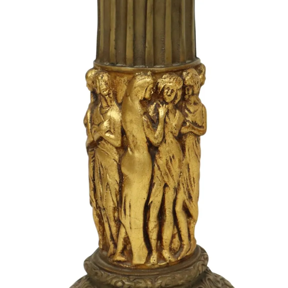 Colonne en résine dorée classique style baroque 20e siècle
