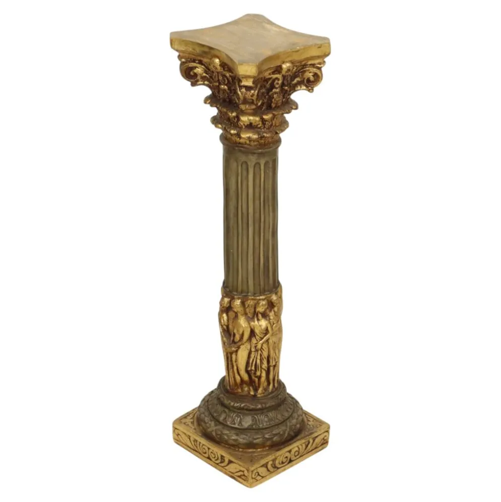 Colonne en résine dorée classique style baroque 20e siècle