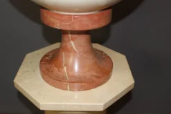 Colonne et sa vasque en marbre et céramique vers 1980