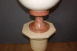 Colonne et sa vasque en marbre et céramique vers 1980