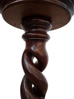 Colonne élégante porte-plantes/bustes en acajou – Vintage années 60
