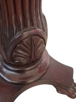 Colonne élégante porte-plantes/bustes en acajou – Vintage années 60