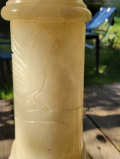 Colonne piédestal en albâtre XIXe