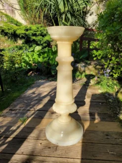 Colonne piédestal en albâtre XIXe