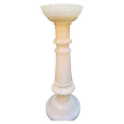 Colonne piédestal en albâtre XIXe