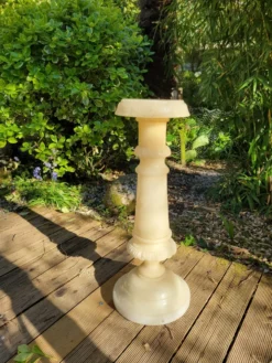 Colonne piédestal en albâtre XIXe