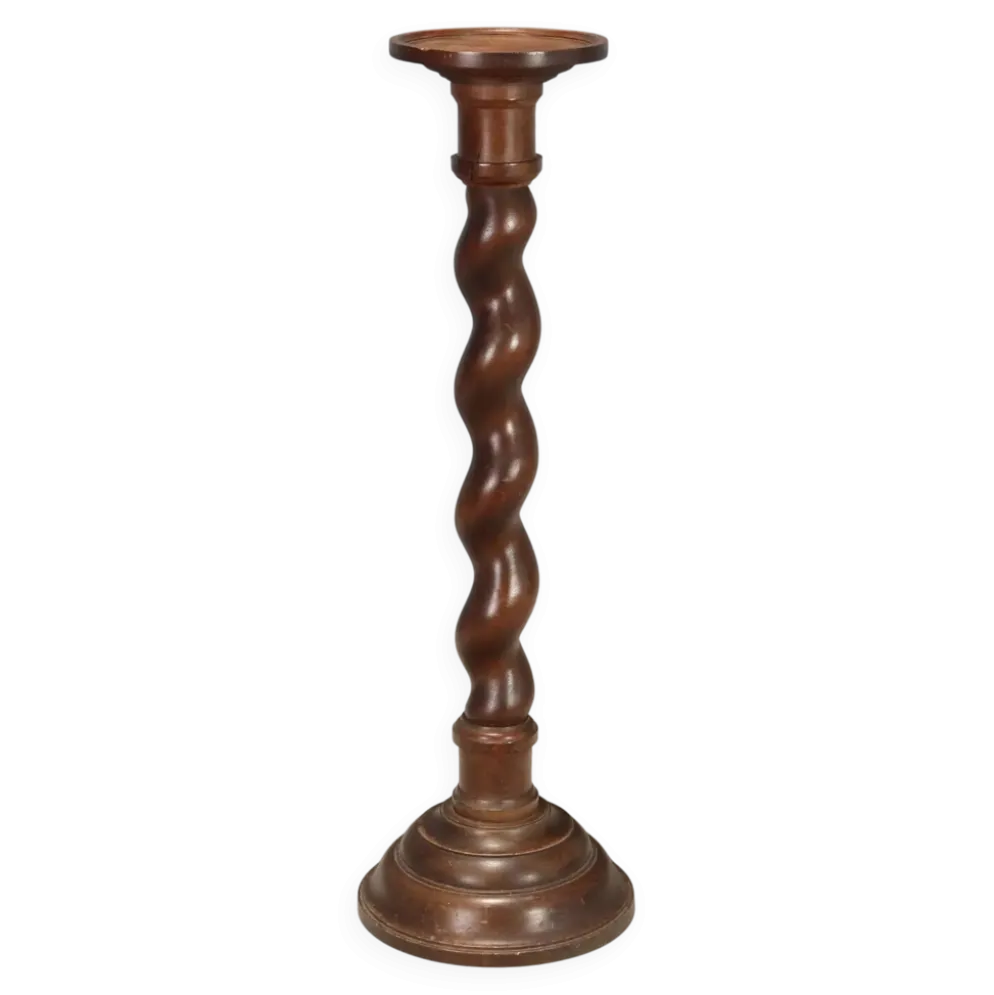 Colonne, piédestal en noyer ancien, Italie, fin du XIXe siècle