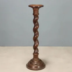 Colonne, piédestal en noyer ancien, Italie, fin du XIXe siècle