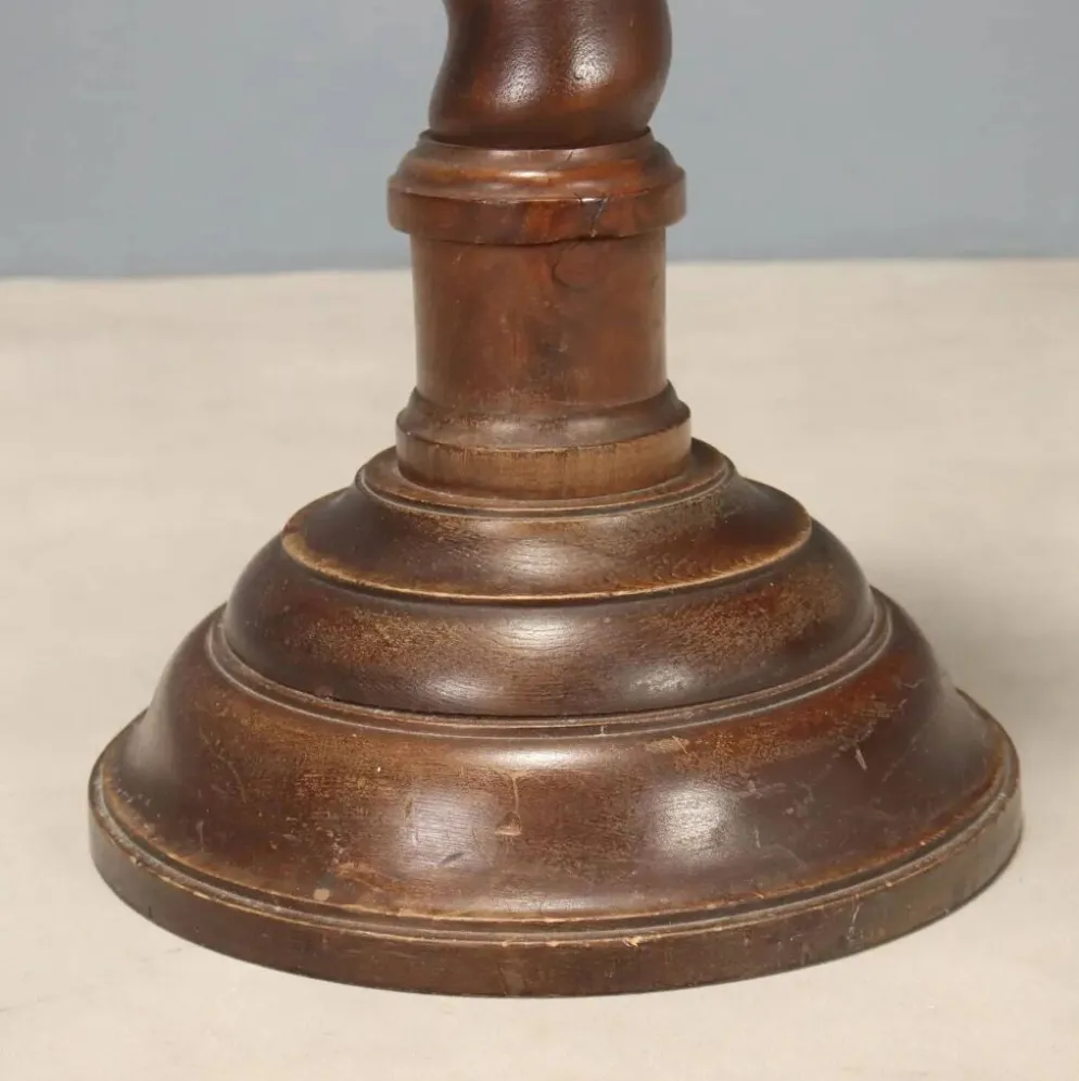 Colonne, piédestal en noyer ancien, Italie, fin du XIXe siècle