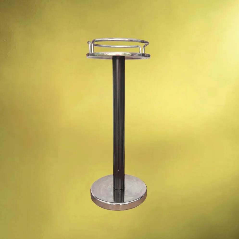 Colonne porte-seau Ettore Sottsass pour Alessi inox 18/10 - design italien