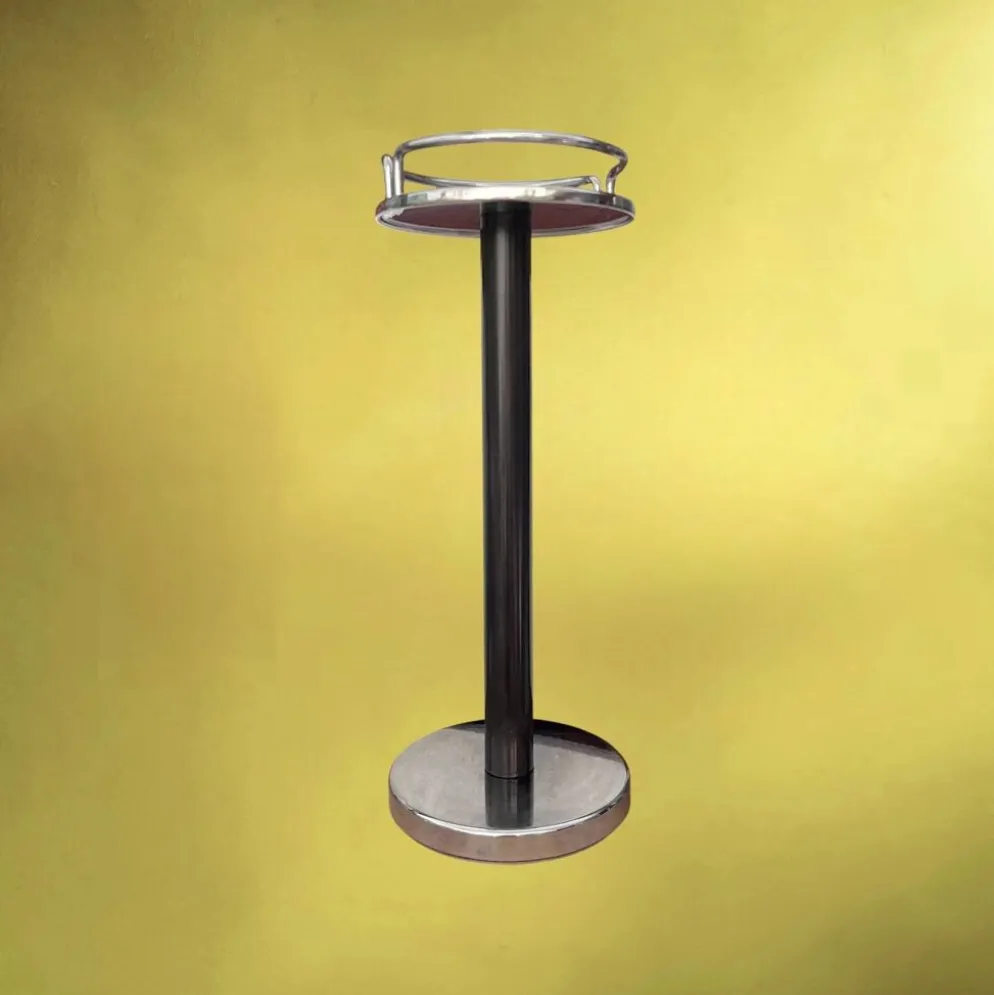 Colonne porte-seau Ettore Sottsass pour Alessi inox 18/10 - design italien