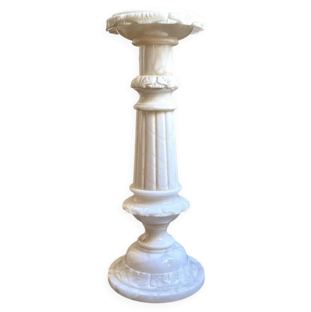 Colonne, sellette lumineuse en albâtre