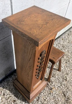 colonne / sellette Piédestal chêne massif 112 cm