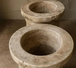 Colonnes en terre cuite antiques pour jardinières, années 1950-1960