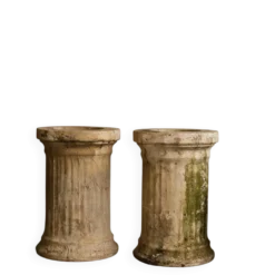 Colonnes en terre cuite antiques pour jardinières, années 1950-1960