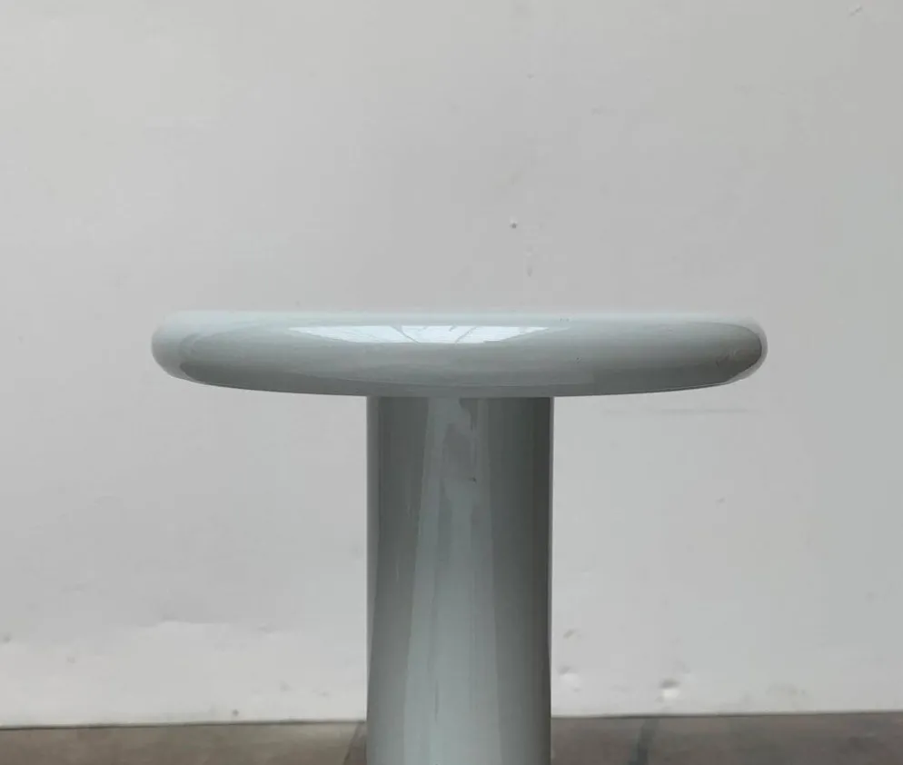 Colonne, table d'appoint space age en métal