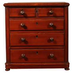 Commode De Maitrise En Acajou Du 19° Siècle