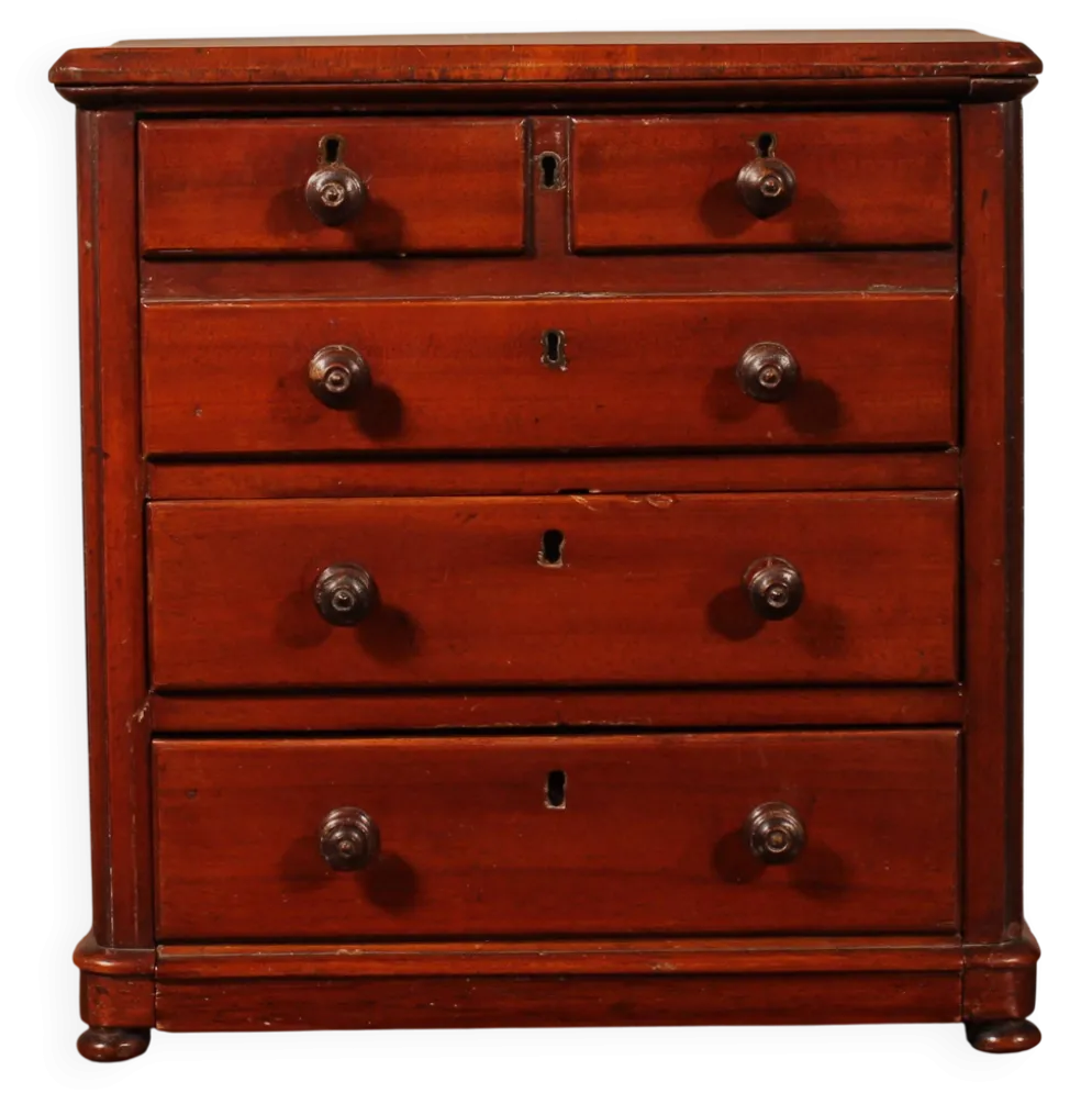 Commode De Maitrise En Acajou Du 19° Siècle